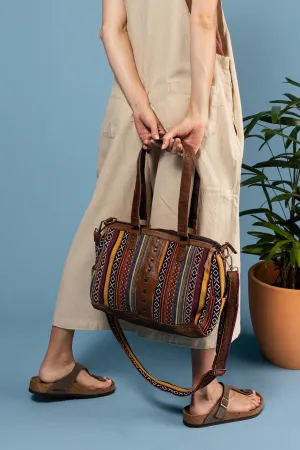 Buffalo Leather & Cotton Bag - Finistre