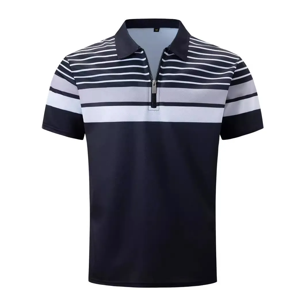 Business Striped Versatile T-shirt Men