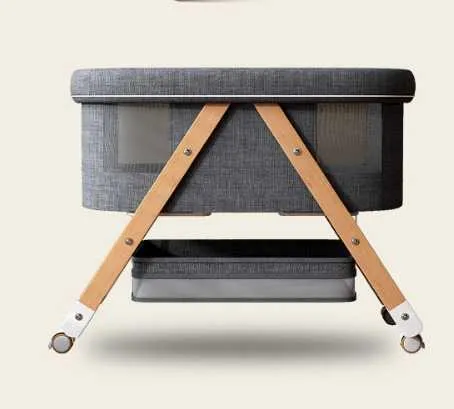 Modern Design Baby Crib Foldable Wood-سرير أطفال