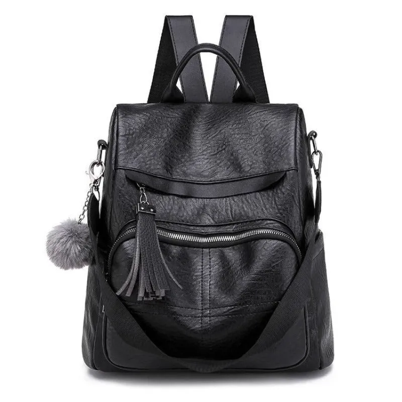 PU Leather Women's Retro Backpack