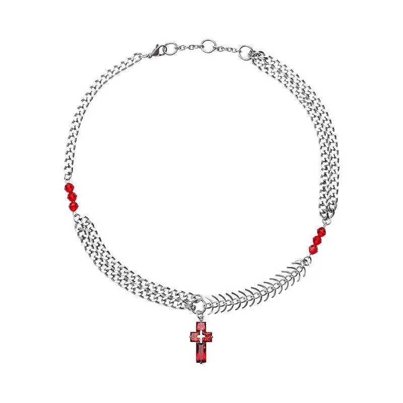 Simple Versatile Cross Titanium Steel Necklace