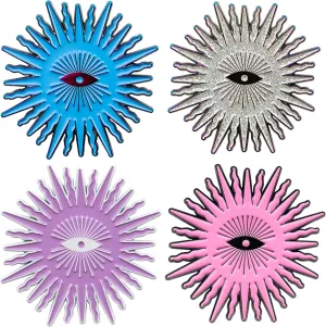 Sunshine Vibes Enamel Pin Set  4 Fun & Unique Pins for Women, Cute Pins for Backpacks, Brooches & More, Happy Gift for Daughter, BFFs & Loved Ones